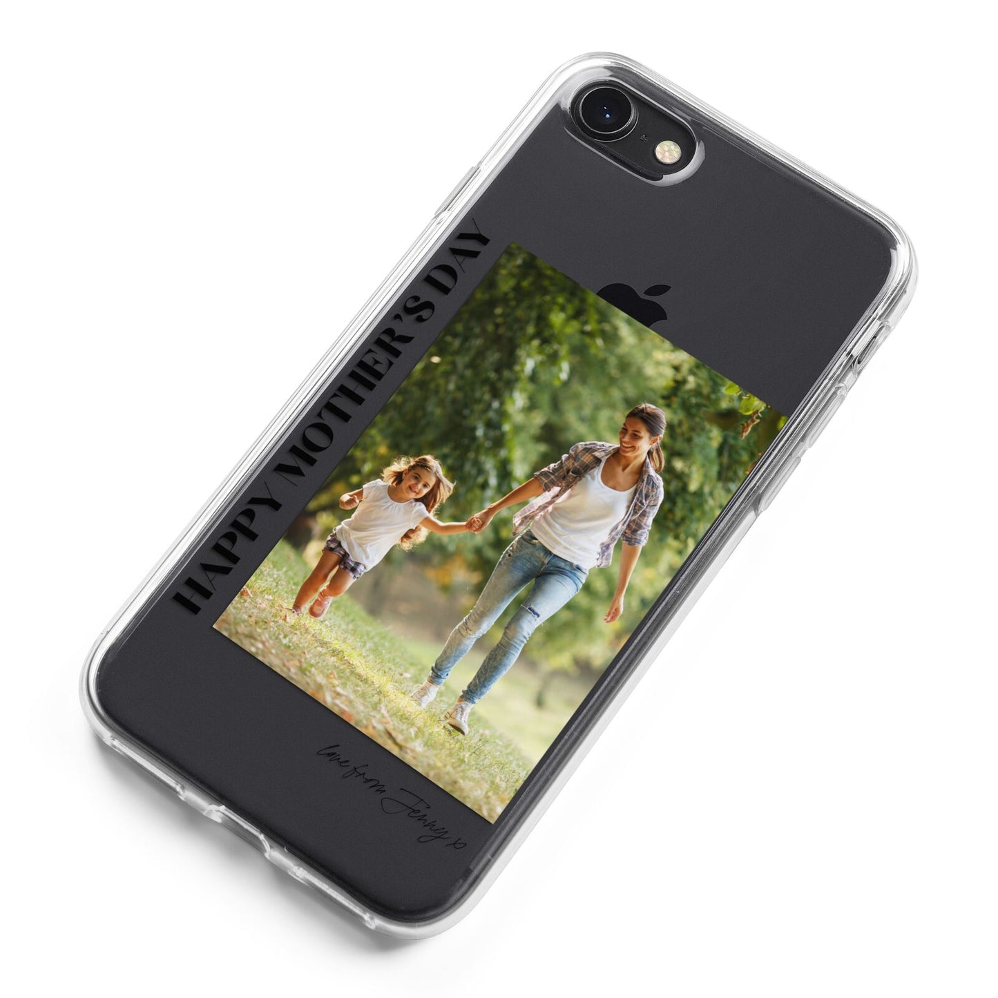 Mothers Day Photo with Text iPhone 8 Bumper Case on Black iPhone Alternative Image