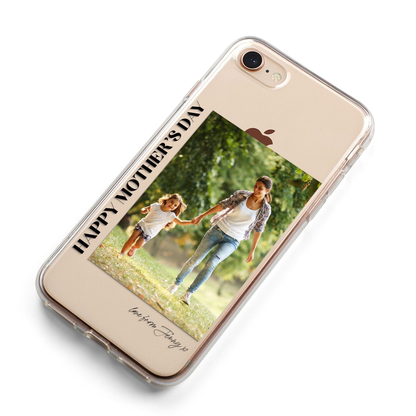 Mothers Day Photo with Text iPhone 8 Bumper Case on Rose Gold iPhone Alternative Image