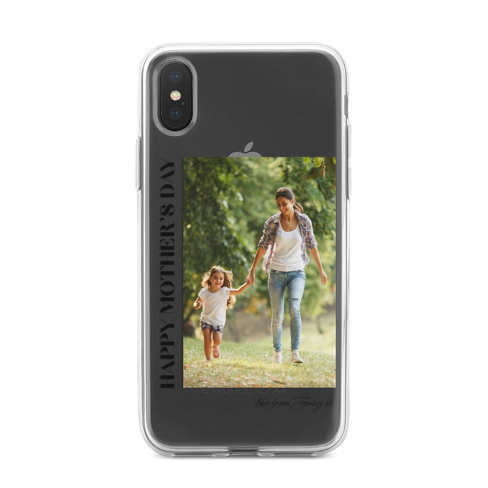 Mothers Day Photo with Text iPhone X Bumper Case on Black iPhone Alternative Image 1