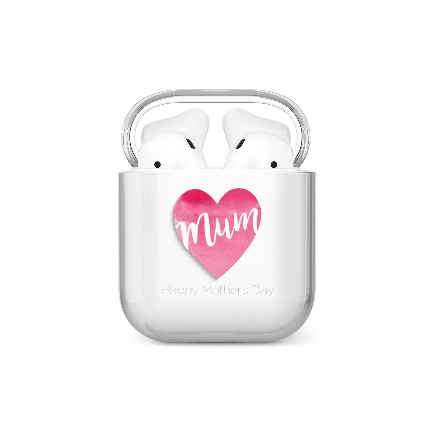 Mothers Day Watercolour Heart AirPods Case