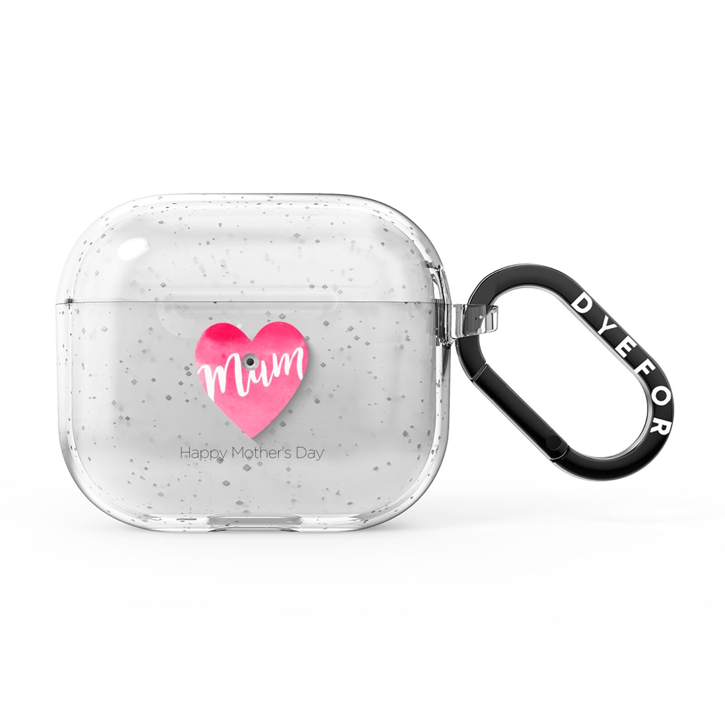 Mothers Day Watercolour Heart AirPods Glitter Case 3rd Gen