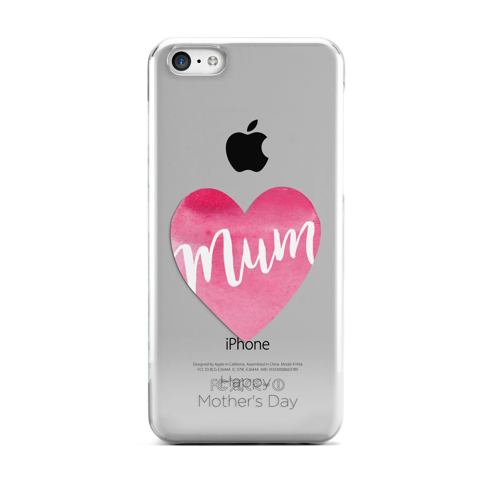 Mothers Day Watercolour Heart Apple iPhone 5c Case