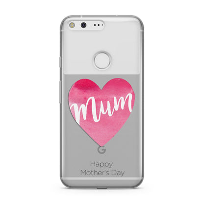 Mothers Day Watercolour Heart Google Pixel Case