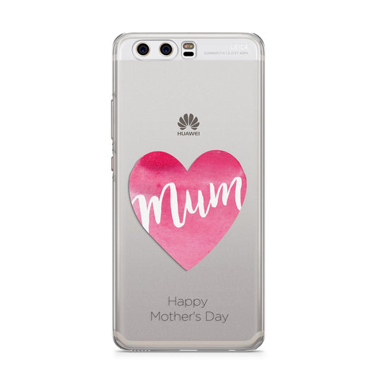 Mothers Day Watercolour Heart Huawei P10 Phone Case