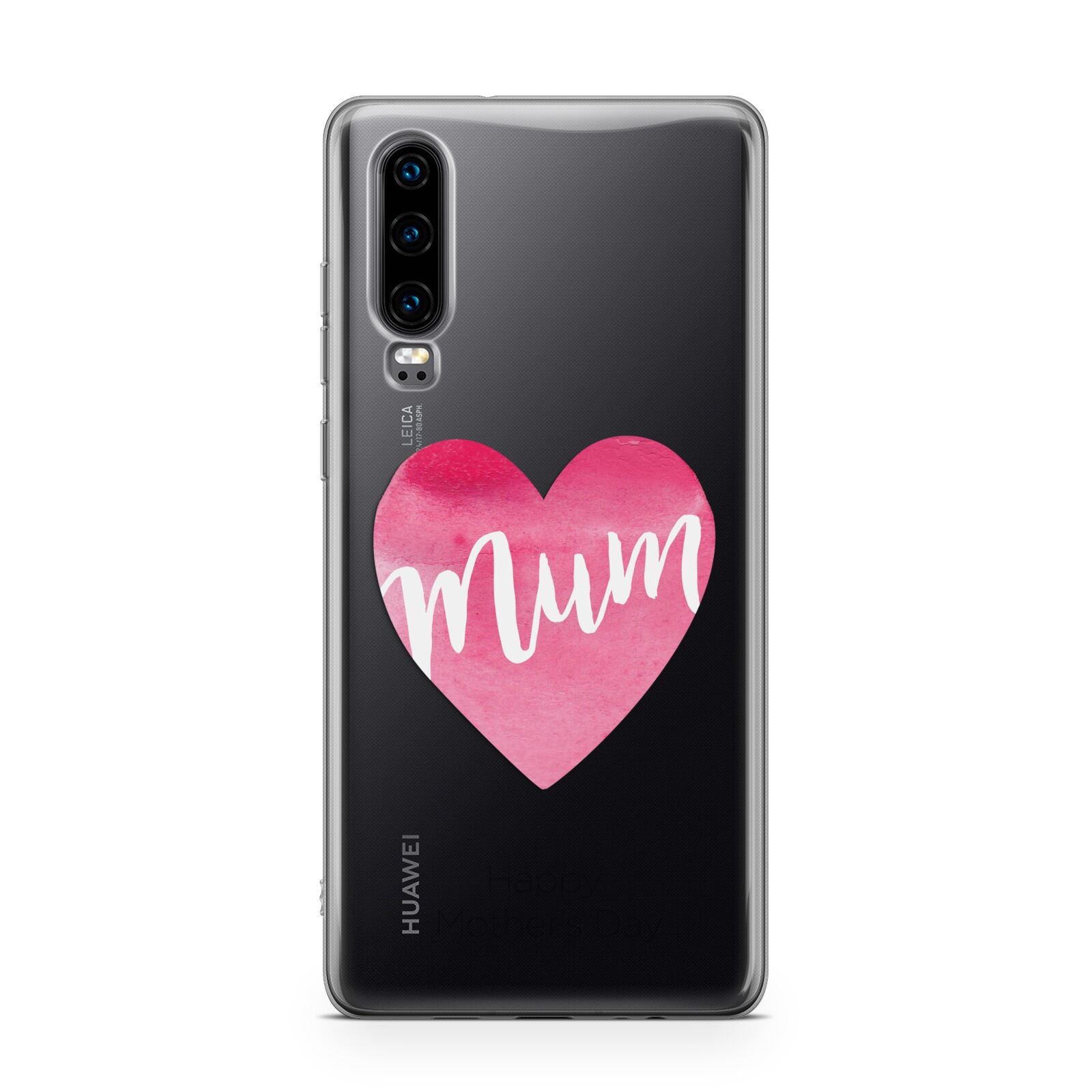 Mothers Day Watercolour Heart Huawei P30 Phone Case