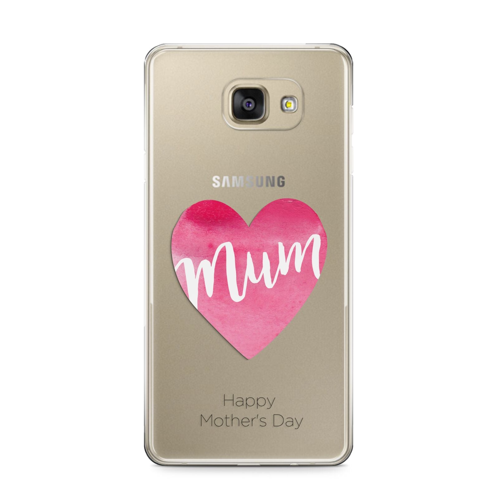 Mothers Day Watercolour Heart Samsung Galaxy A9 2016 Case on gold phone