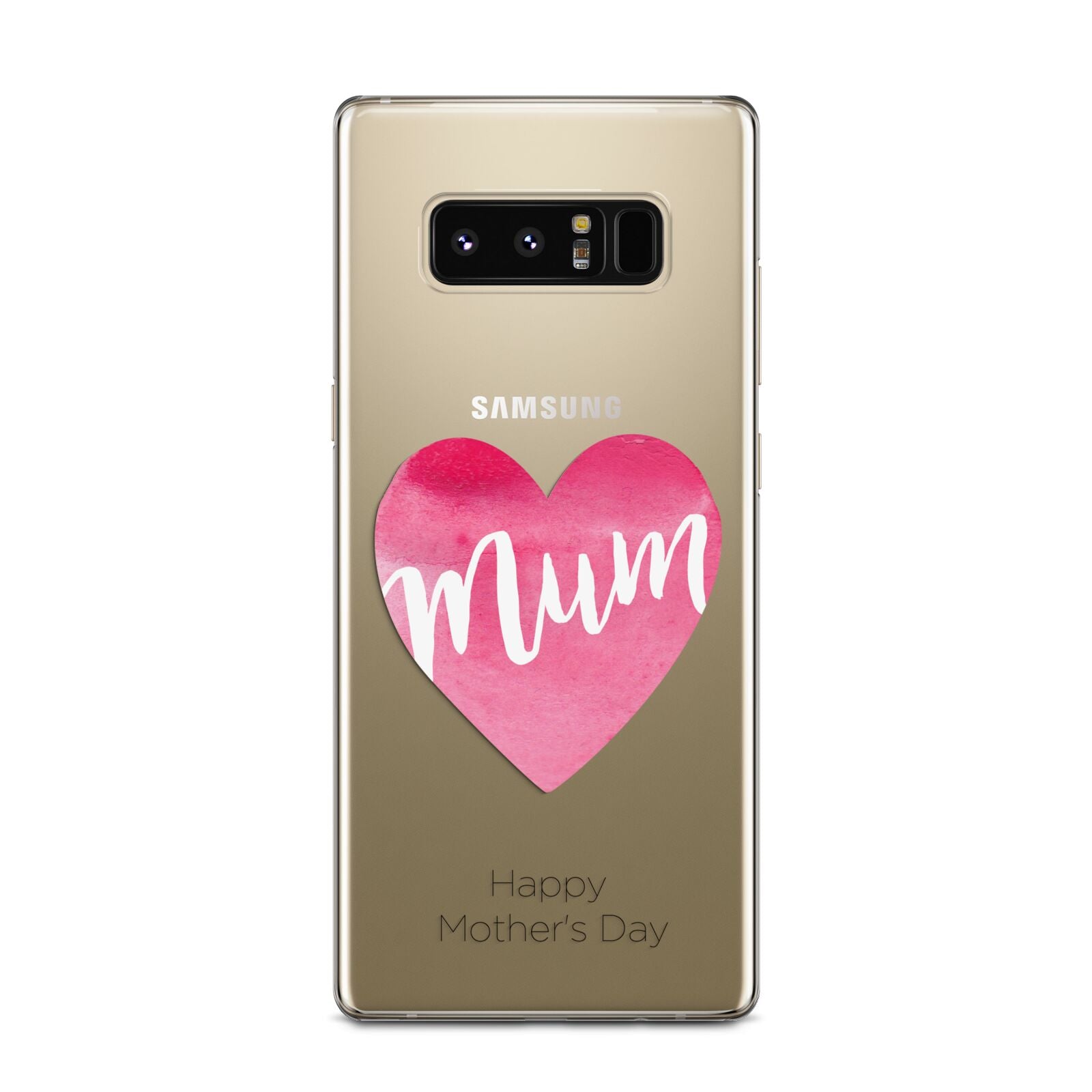 Mothers Day Watercolour Heart Samsung Galaxy Note 8 Case