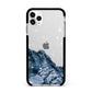 Mountain Snow Scene Apple iPhone 11 Pro Max in Silver with Black Impact Case
