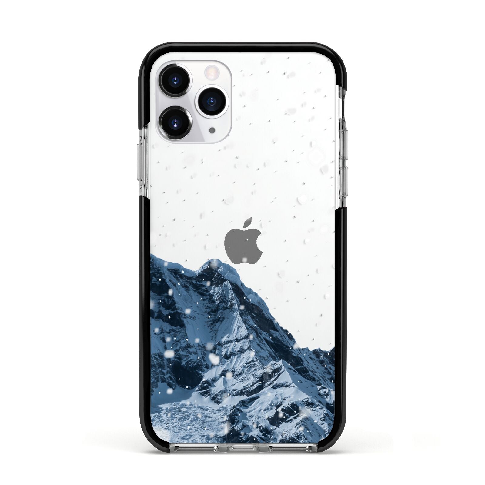 Mountain Snow Scene Apple iPhone 11 Pro in Silver with Black Impact Case