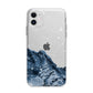 Mountain Snow Scene Apple iPhone 11 in White with Bumper Case