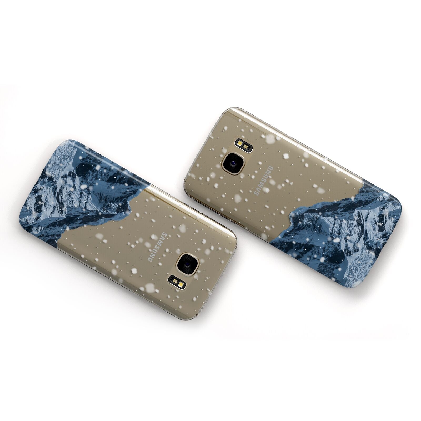 Mountain Snow Scene Samsung Galaxy Case Flat Overview