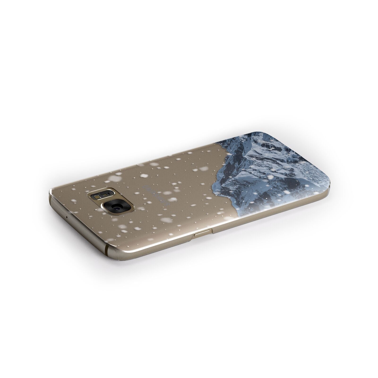 Mountain Snow Scene Samsung Galaxy Case Side Close Up