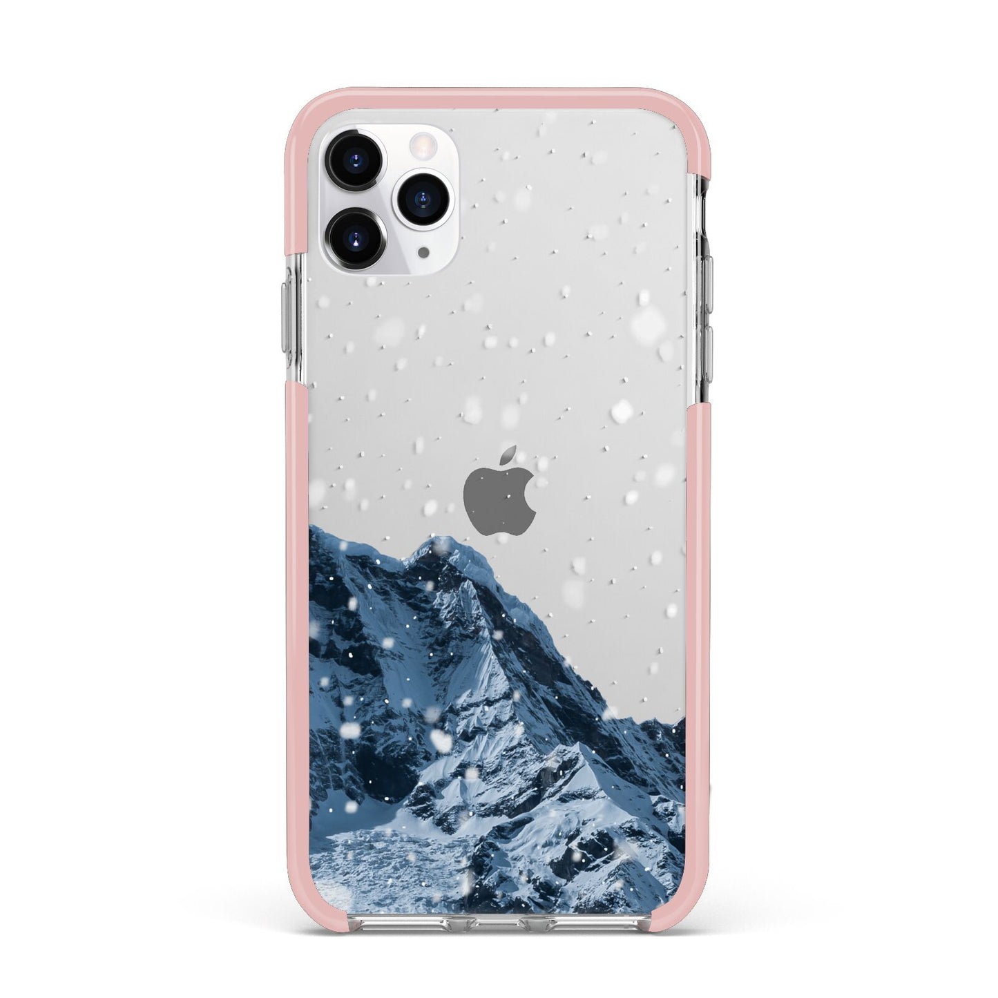 Mountain Snow Scene iPhone 11 Pro Max Impact Pink Edge Case