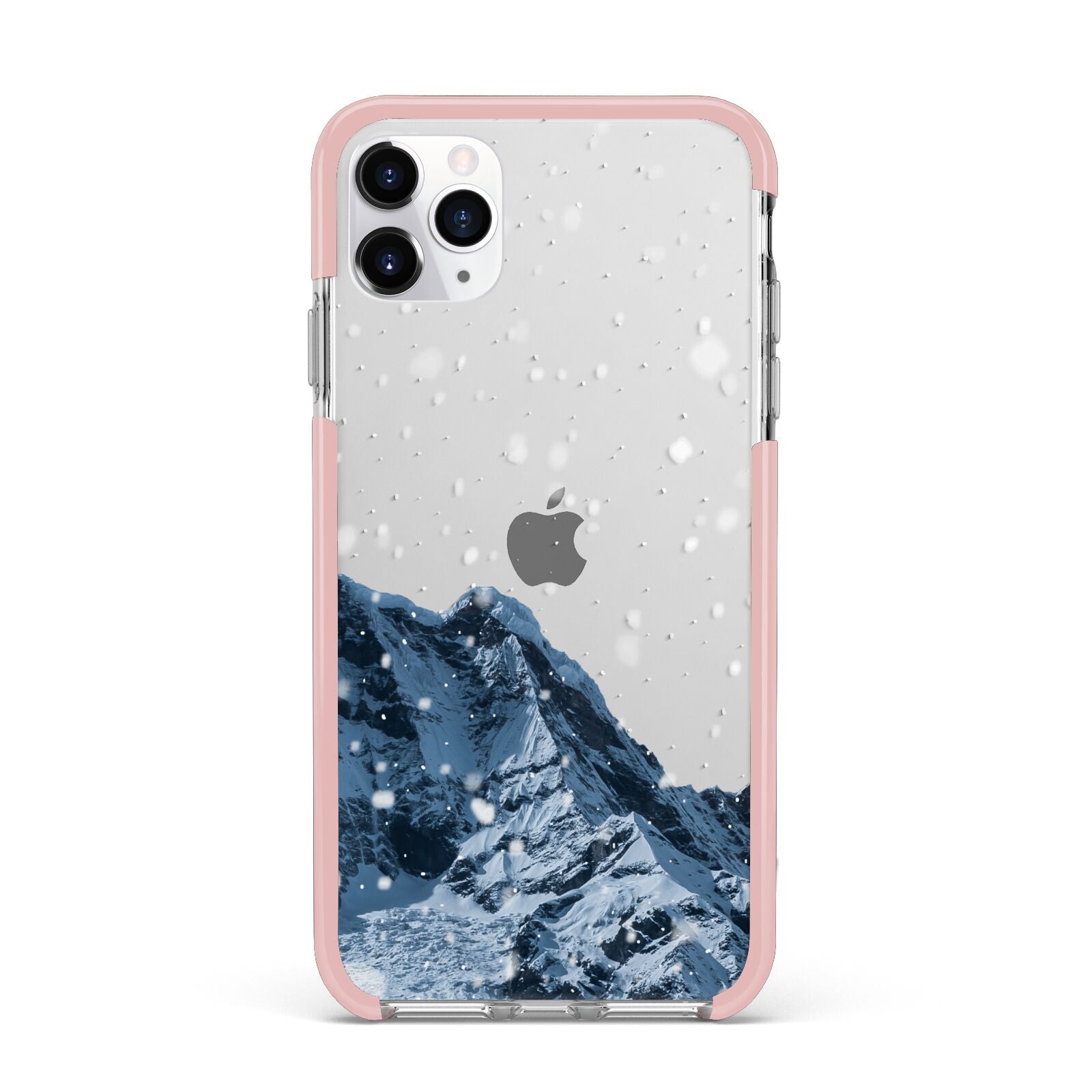 Mountain Snow Scene iPhone 11 Pro Max Impact Pink Edge Case