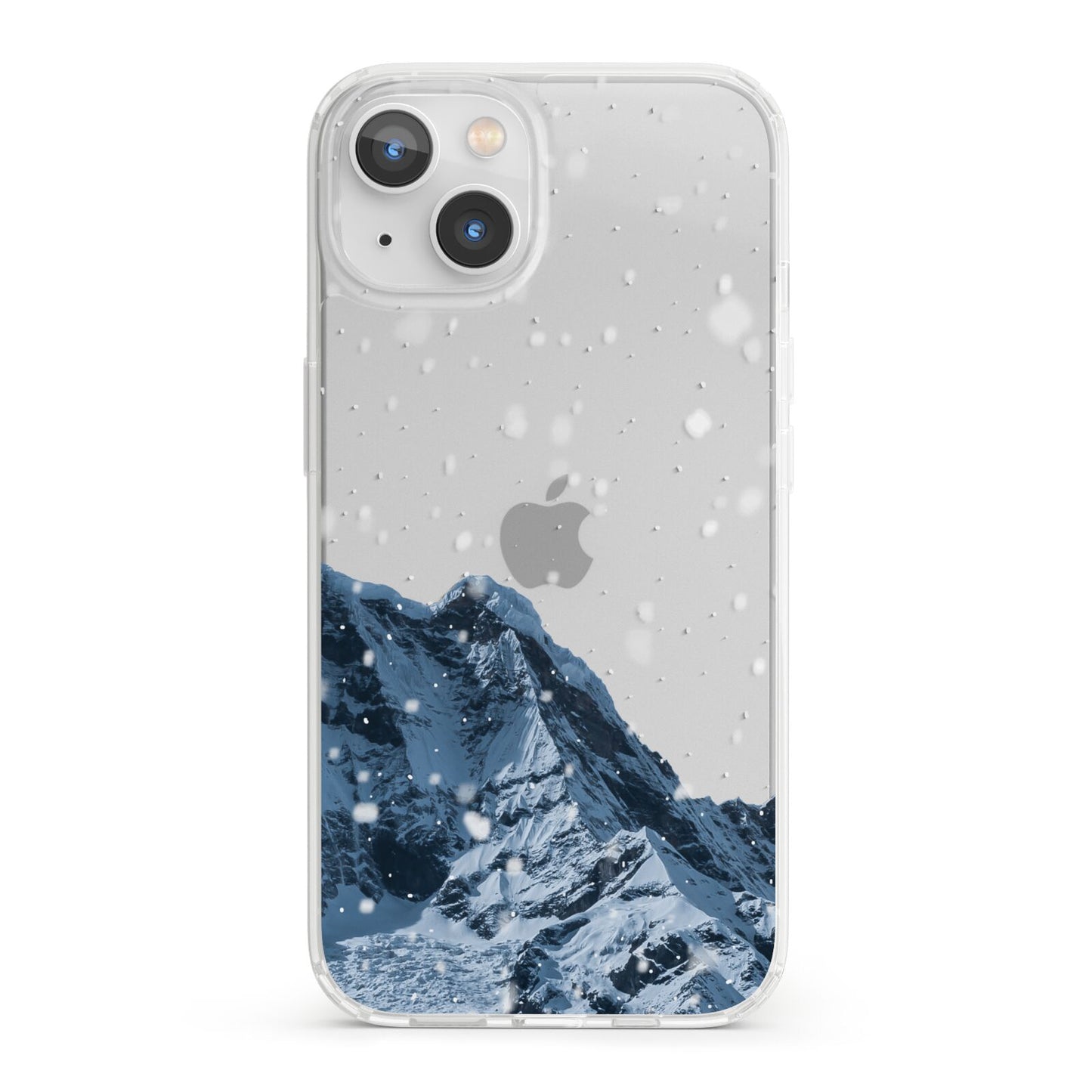 Mountain Snow Scene iPhone 13 Clear Bumper Case