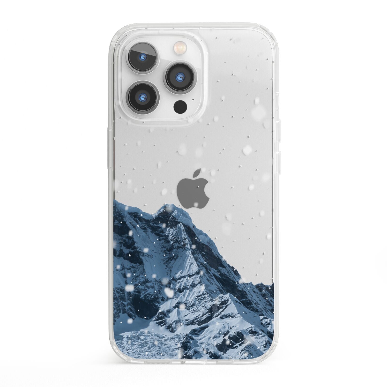 Mountain Snow Scene iPhone 13 Pro Clear Bumper Case