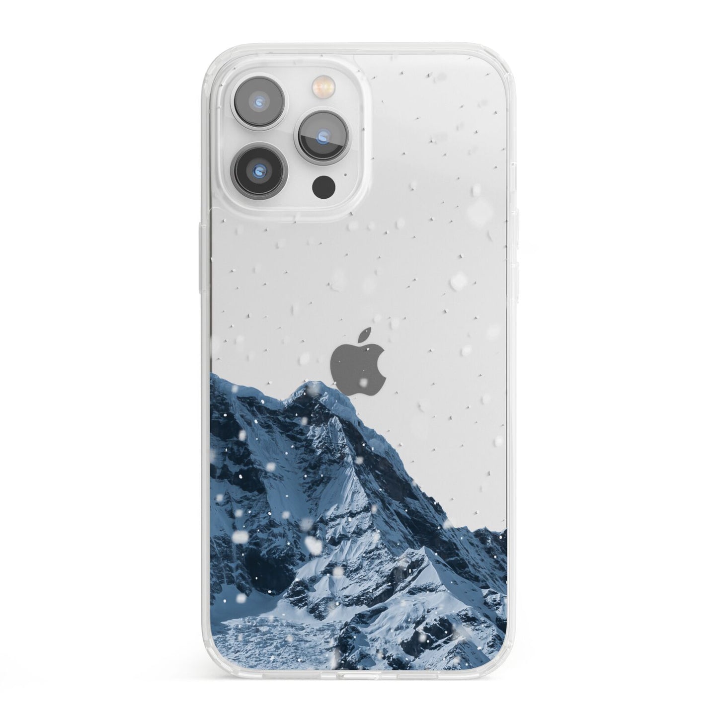 Mountain Snow Scene iPhone 13 Pro Max Clear Bumper Case