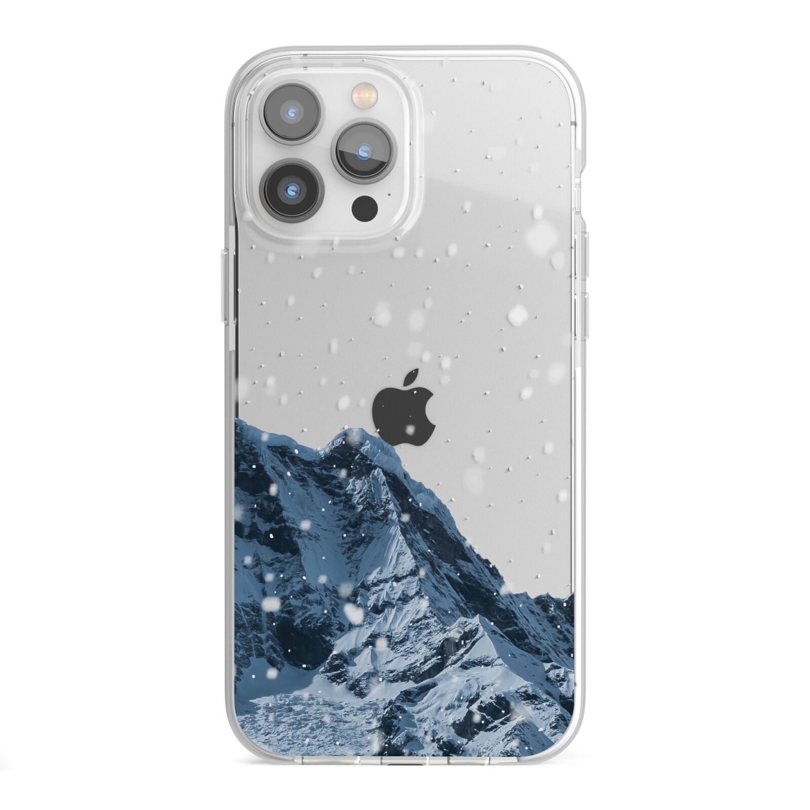 Mountain Snow Scene iPhone 13 Pro Max TPU Impact Case with White Edges