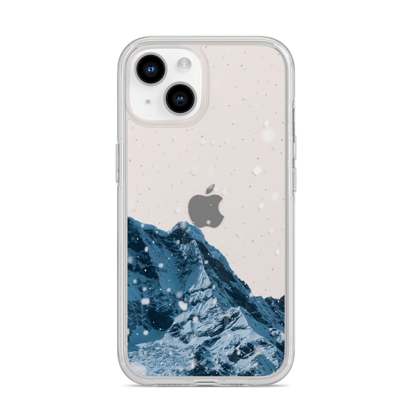 Mountain Snow Scene iPhone 14 Clear Tough Case Starlight