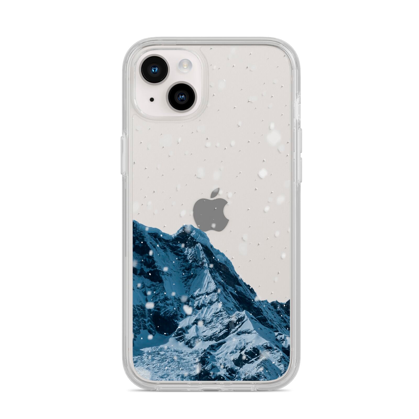 Mountain Snow Scene iPhone 14 Plus Clear Tough Case Starlight