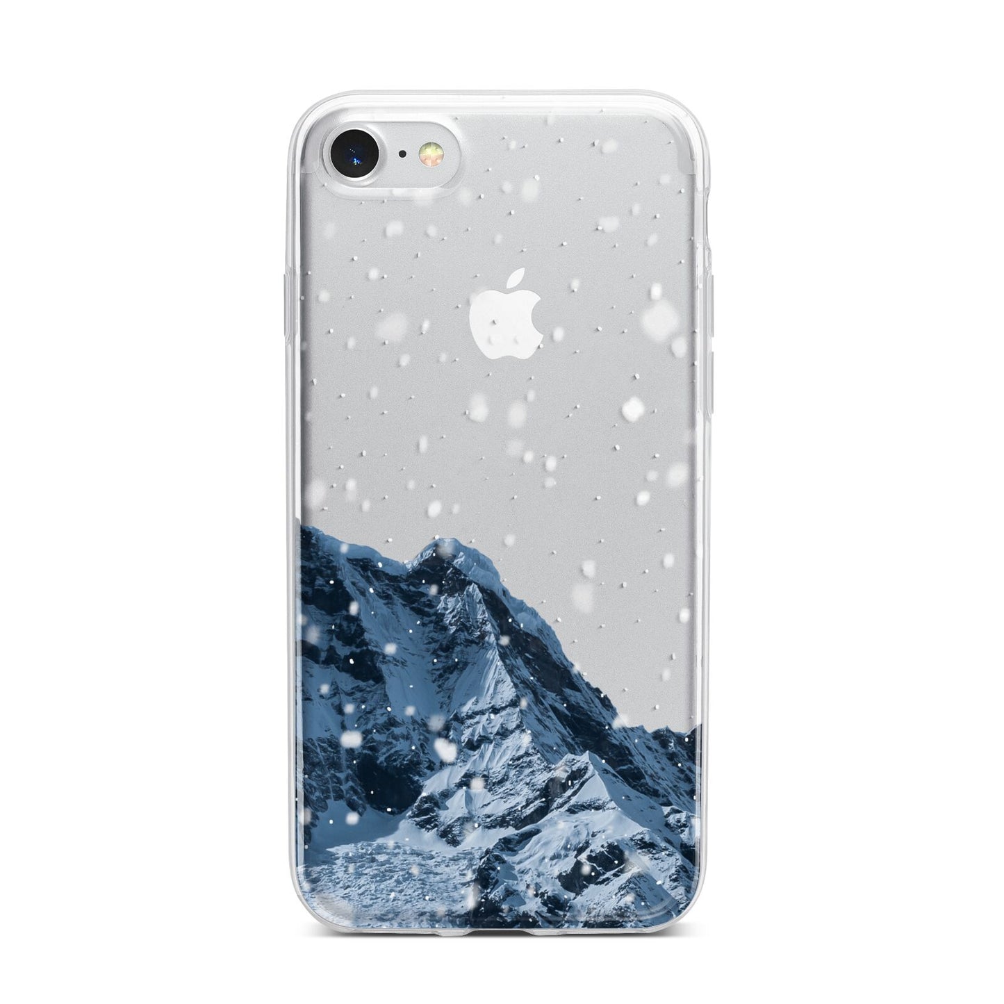 Mountain Snow Scene iPhone 7 Bumper Case on Silver iPhone