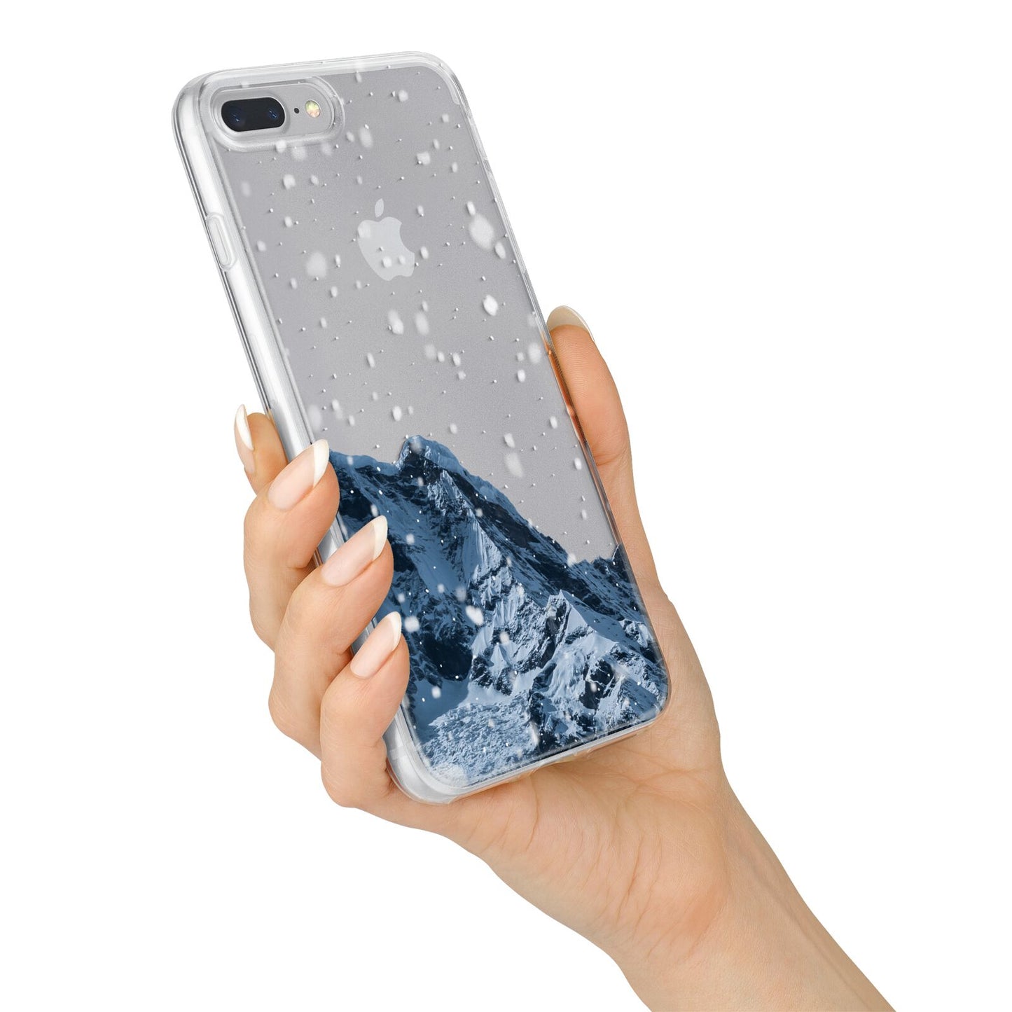 Mountain Snow Scene iPhone 7 Plus Bumper Case on Silver iPhone Alternative Image