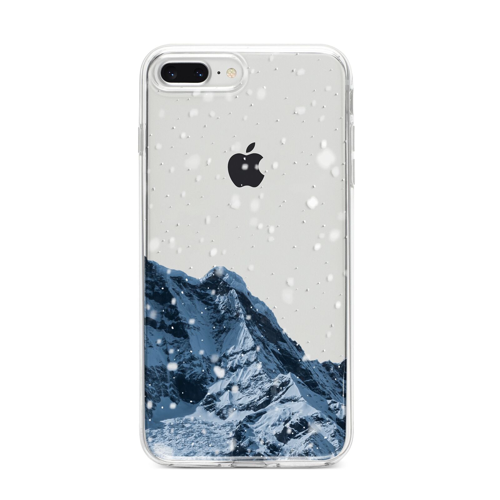 Mountain Snow Scene iPhone 8 Plus Bumper Case on Silver iPhone