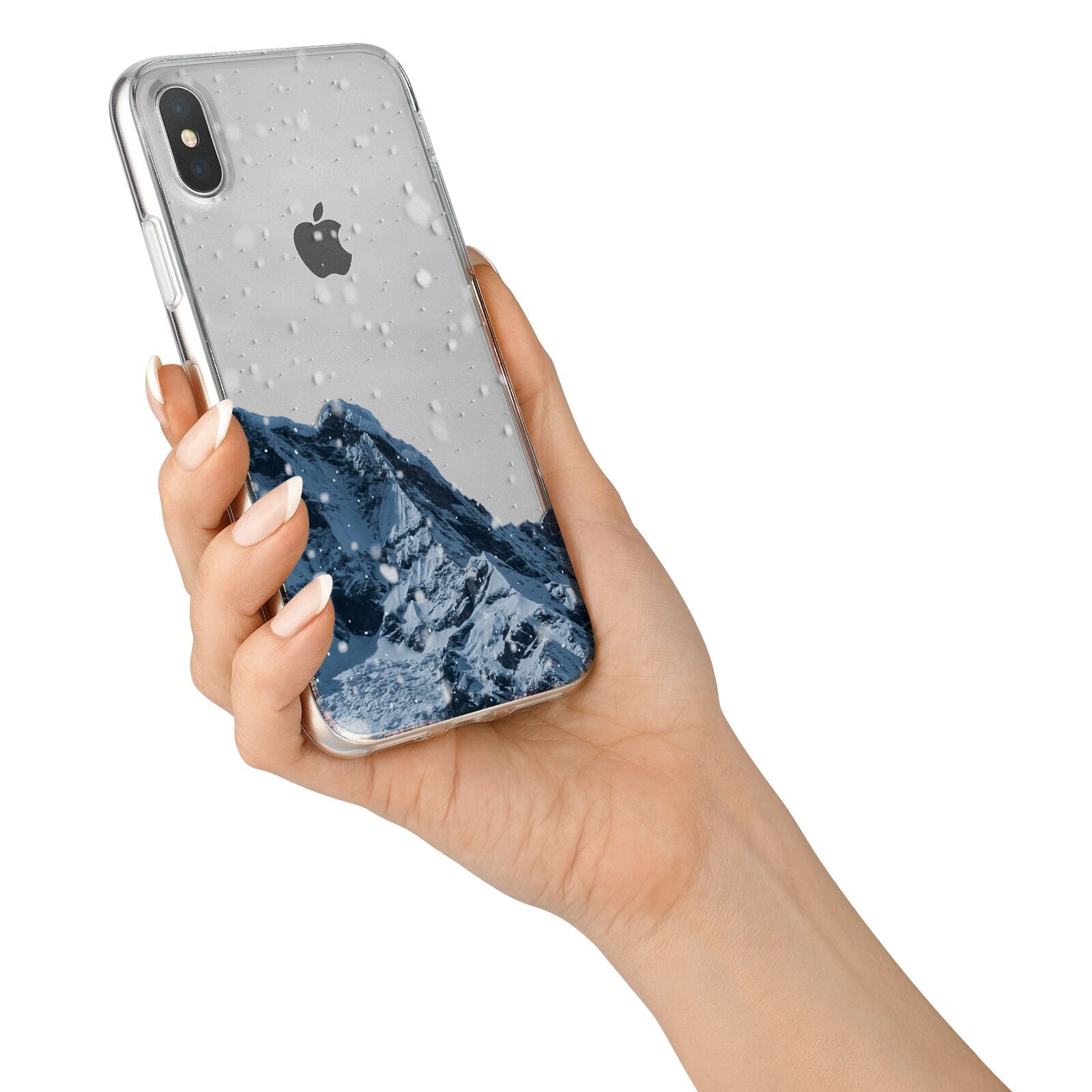 Mountain Snow Scene iPhone X Bumper Case on Silver iPhone Alternative Image 2