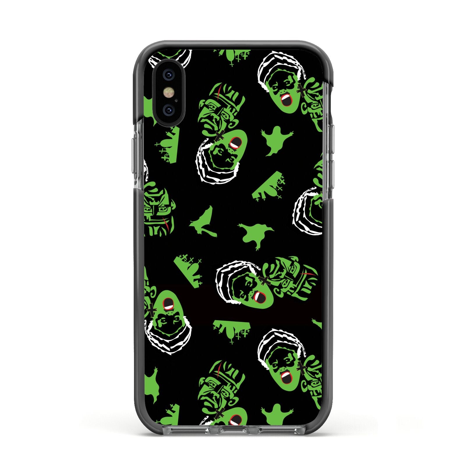 Movie Monster Apple iPhone Xs Impact Case Black Edge on Black Phone