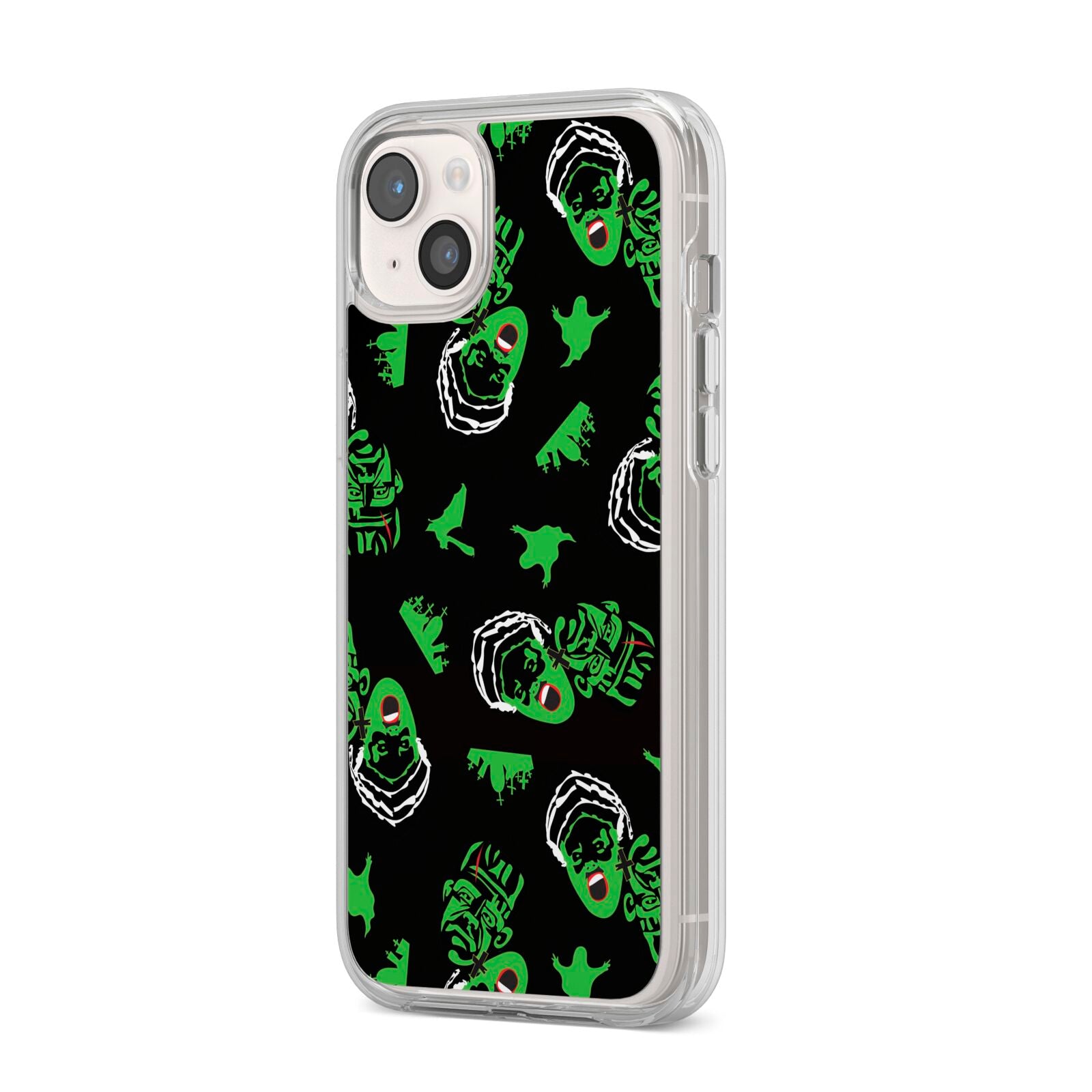 Movie Monster iPhone 14 Plus Clear Tough Case Starlight Angled Image