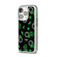 Movie Monster iPhone 14 Pro Glitter Tough Case Silver Angled Image