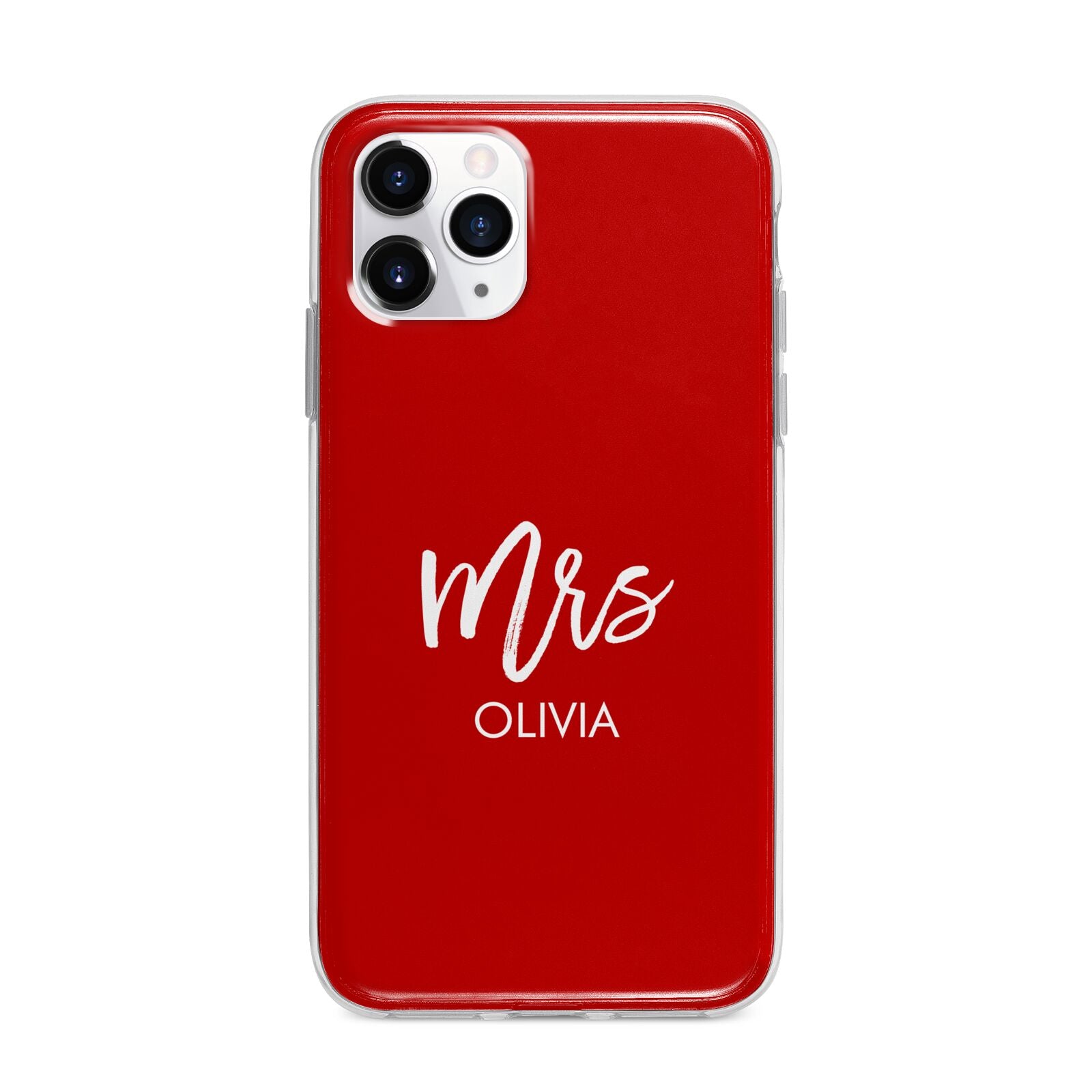 Mrs Custom Apple iPhone 11 Pro Max in Silver with Bumper Case