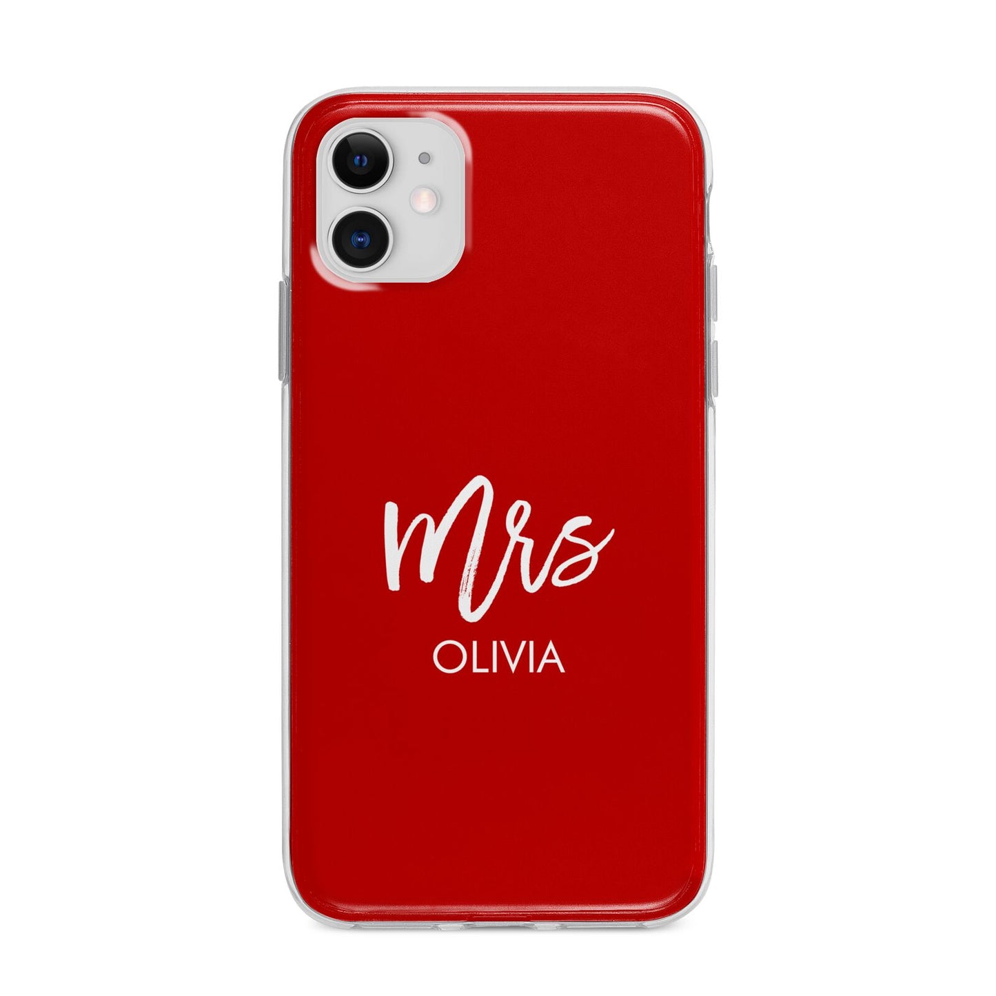 Mrs Custom Apple iPhone 11 in White with Bumper Case