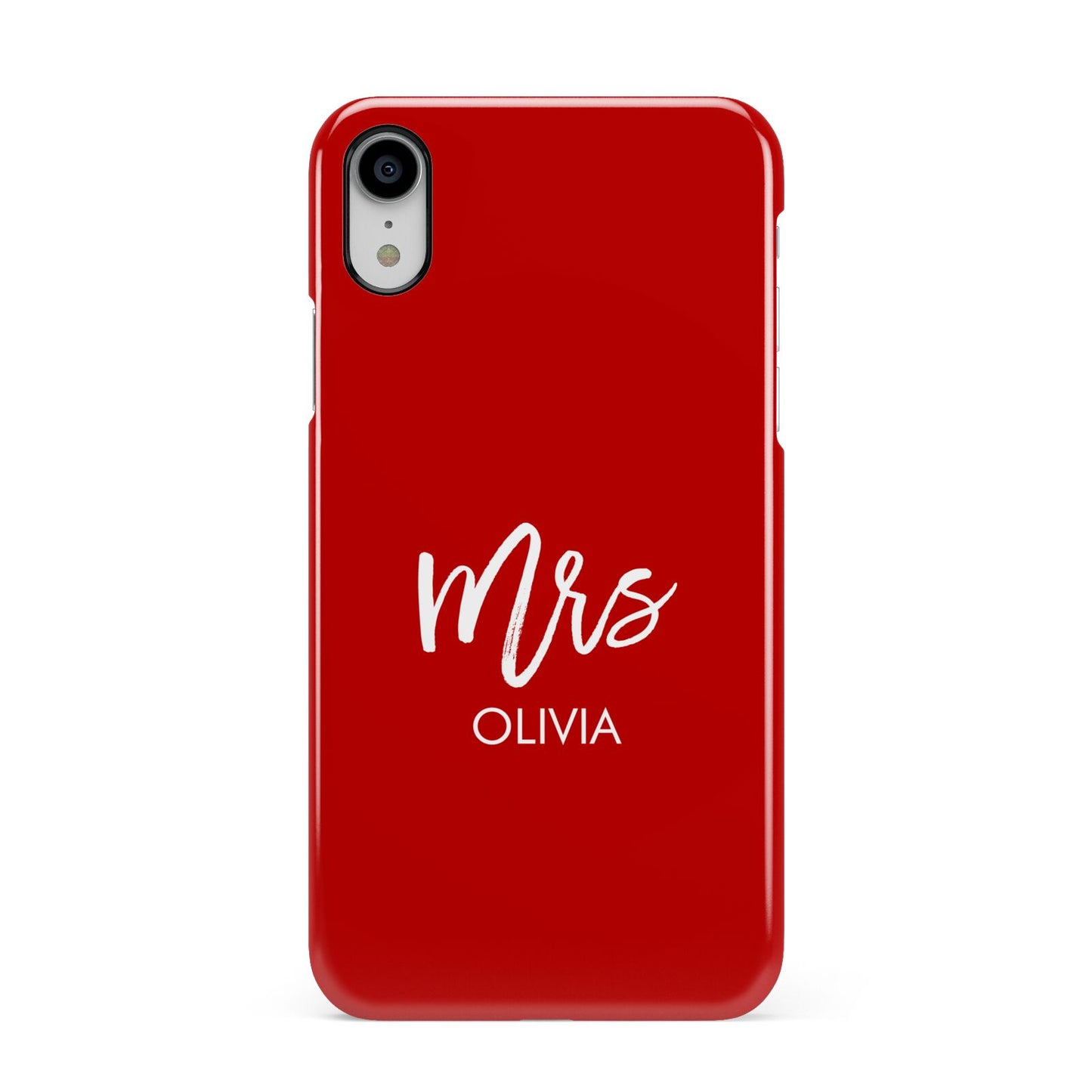 Mrs Custom Apple iPhone XR White 3D Snap Case