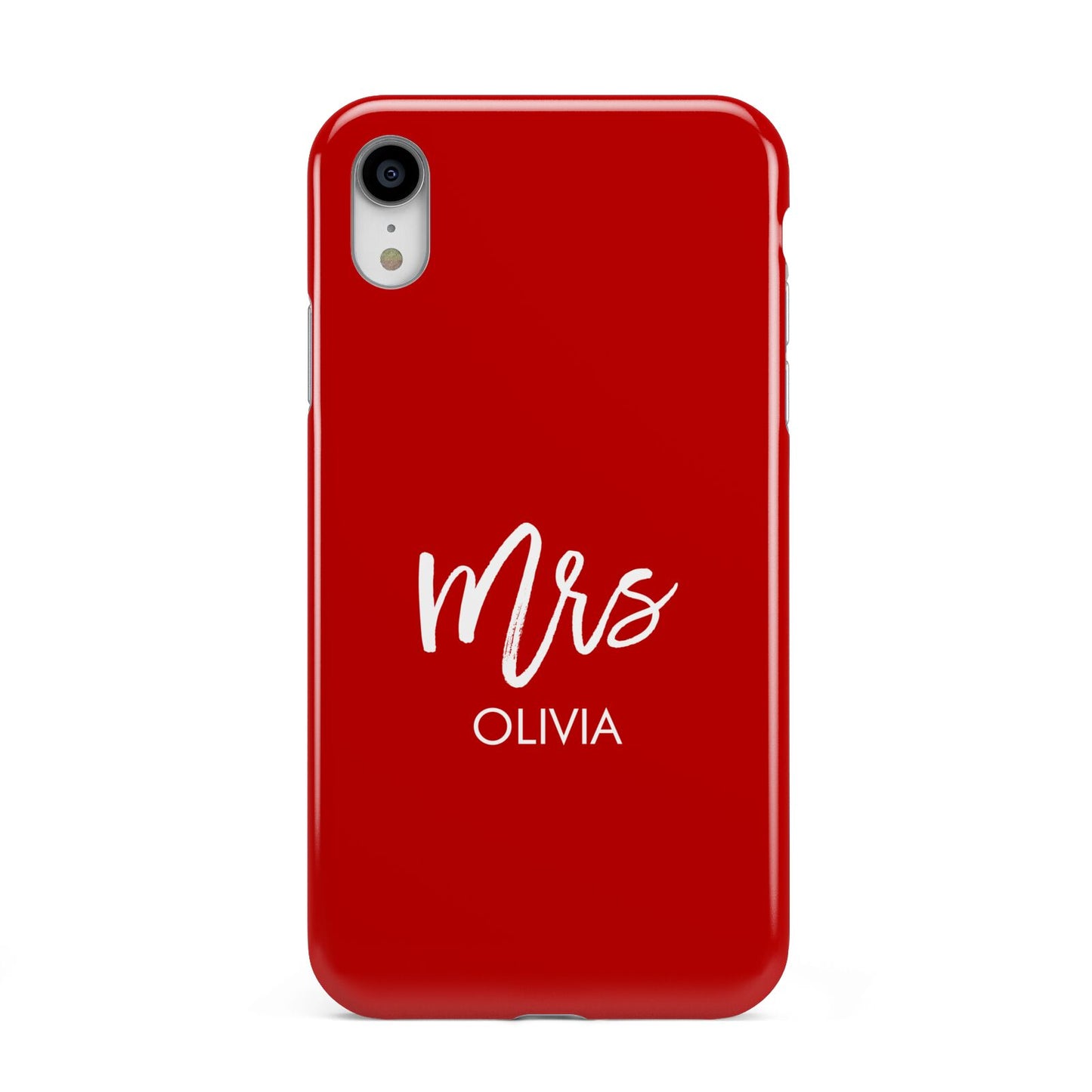 Mrs Custom Apple iPhone XR White 3D Tough Case