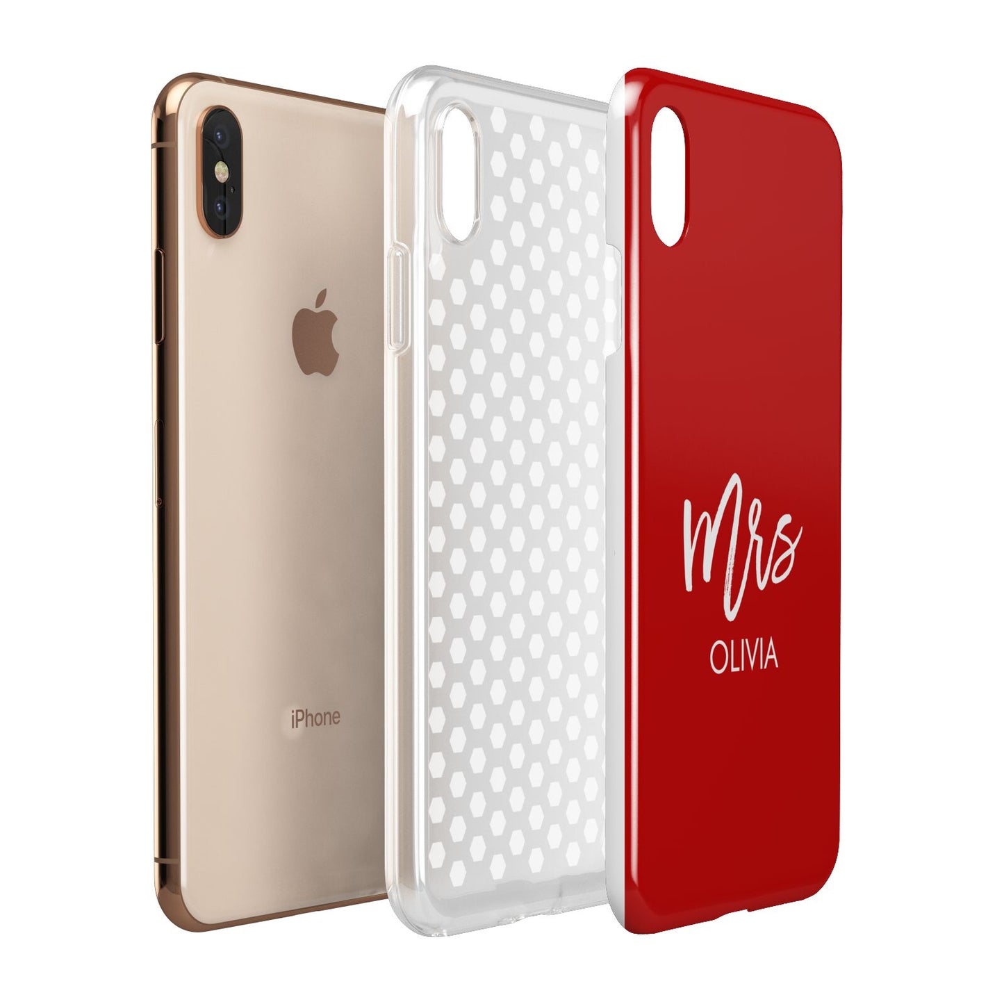 Mrs Custom Apple iPhone Xs Max 3D Tough Case Expanded View