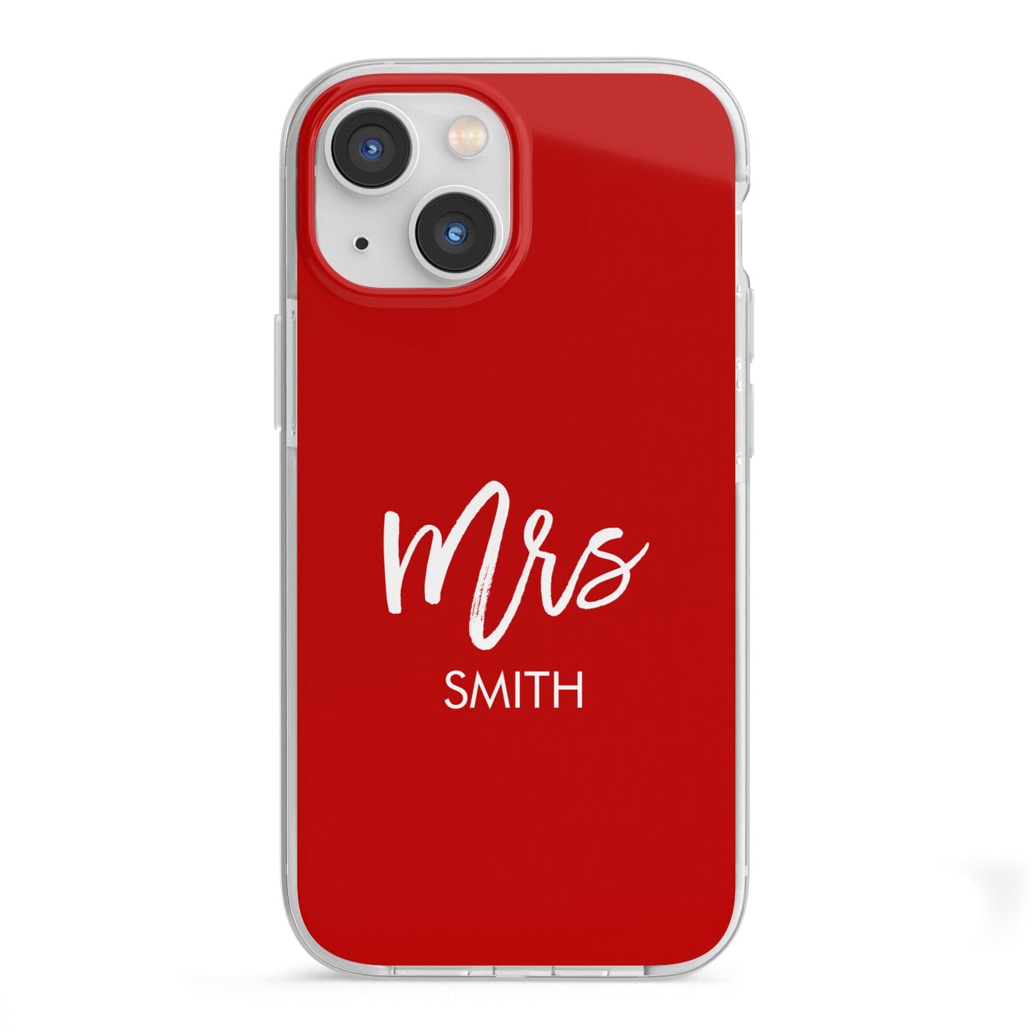 Mrs Custom iPhone 13 Mini TPU Impact Case with White Edges