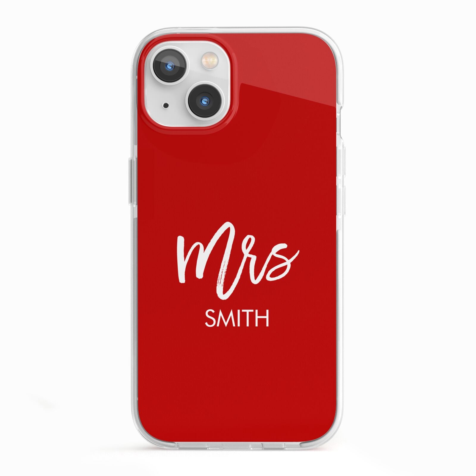 Mrs Custom iPhone 13 TPU Impact Case with White Edges