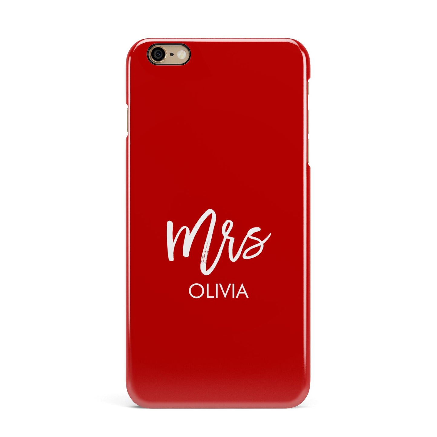 Mrs Custom iPhone 6 Plus 3D Snap Case on Gold Phone