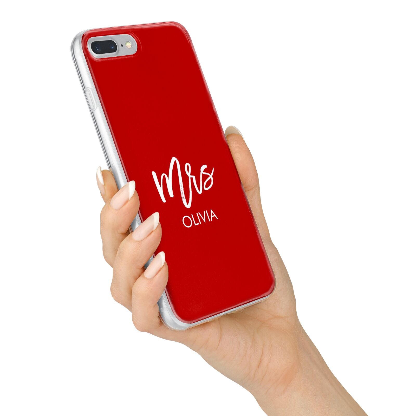 Mrs Custom iPhone 7 Plus Bumper Case on Silver iPhone Alternative Image