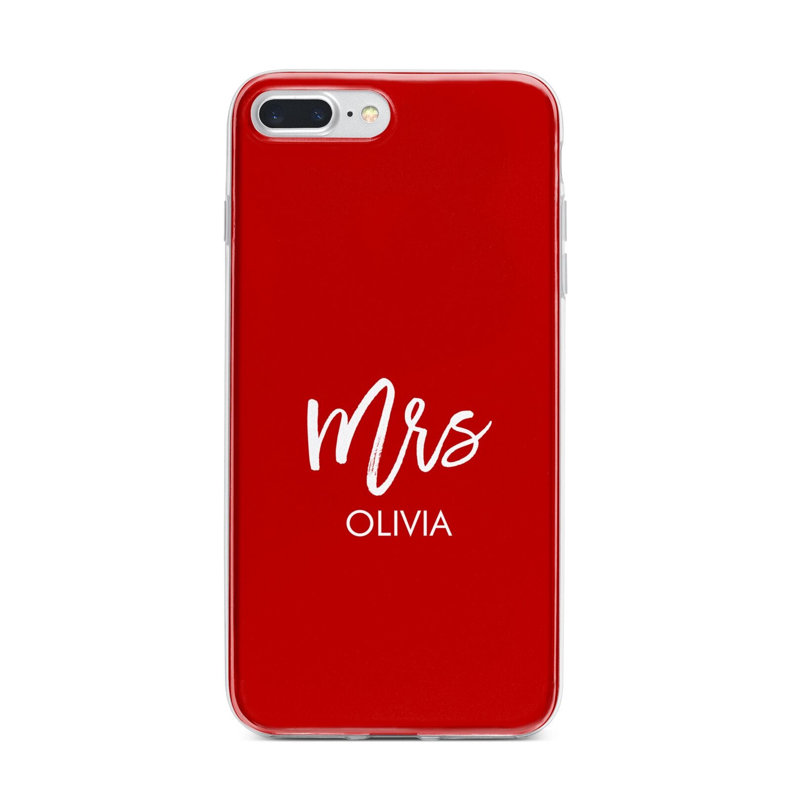 Mrs Custom iPhone 7 Plus Bumper Case on Silver iPhone