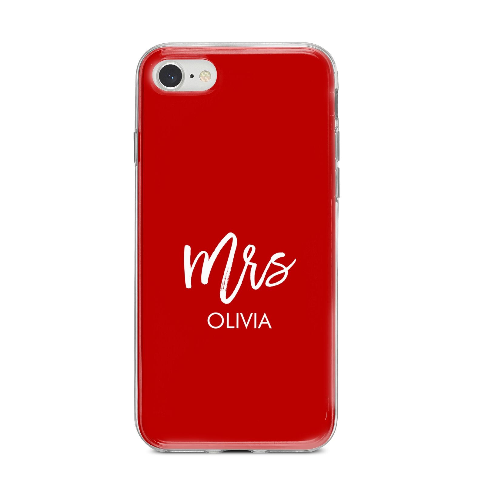 Mrs Custom iPhone 8 Bumper Case on Silver iPhone