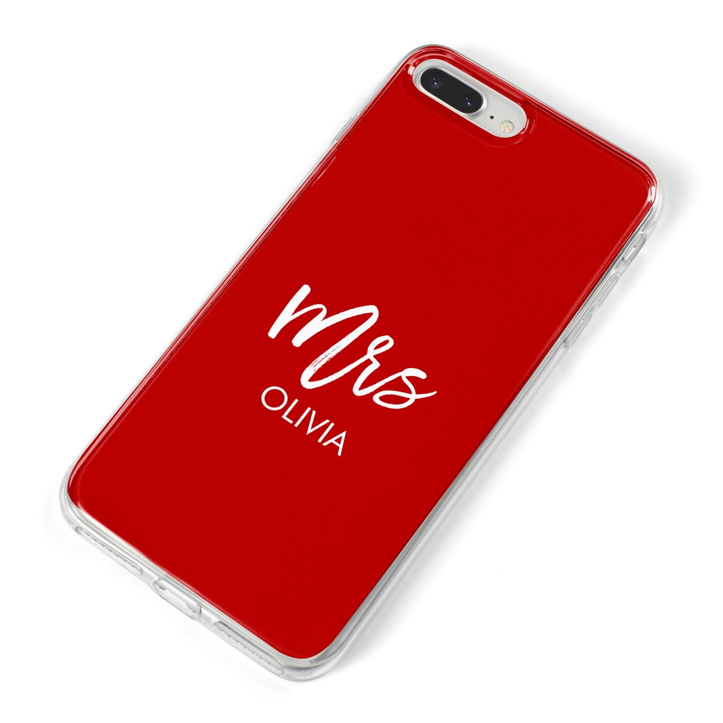 Mrs Custom iPhone 8 Plus Bumper Case on Silver iPhone Alternative Image