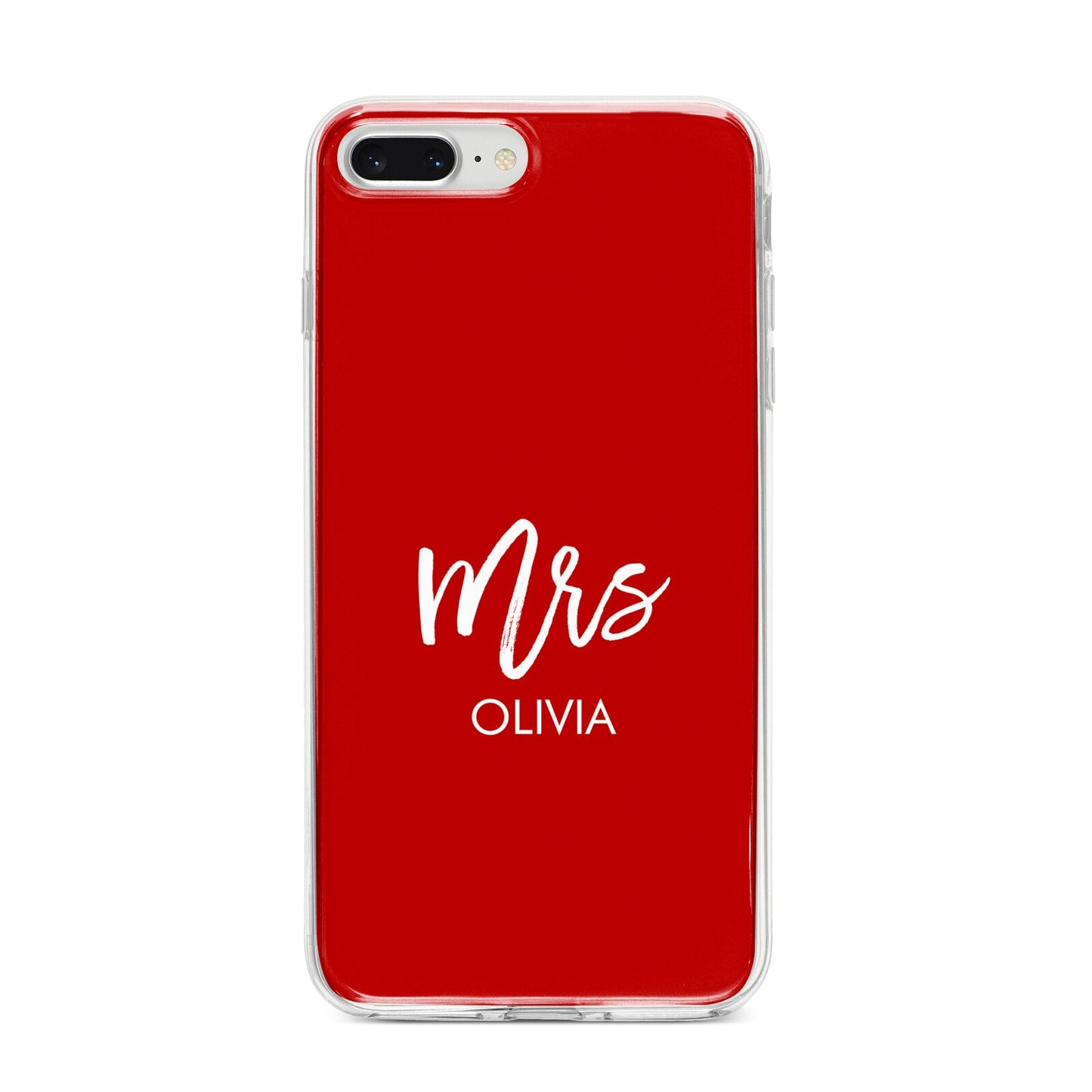 Mrs Custom iPhone 8 Plus Bumper Case on Silver iPhone