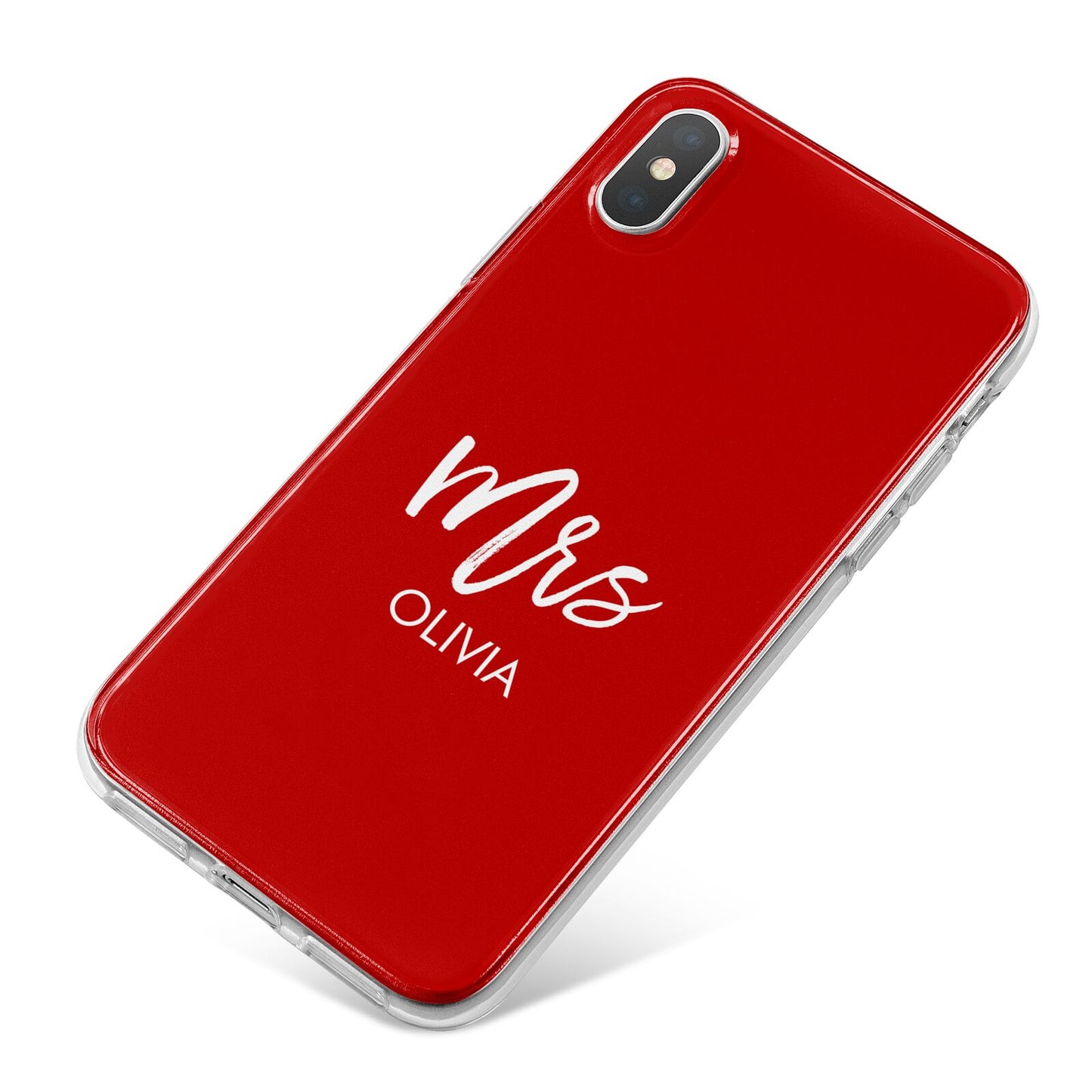 Mrs Custom iPhone X Bumper Case on Silver iPhone