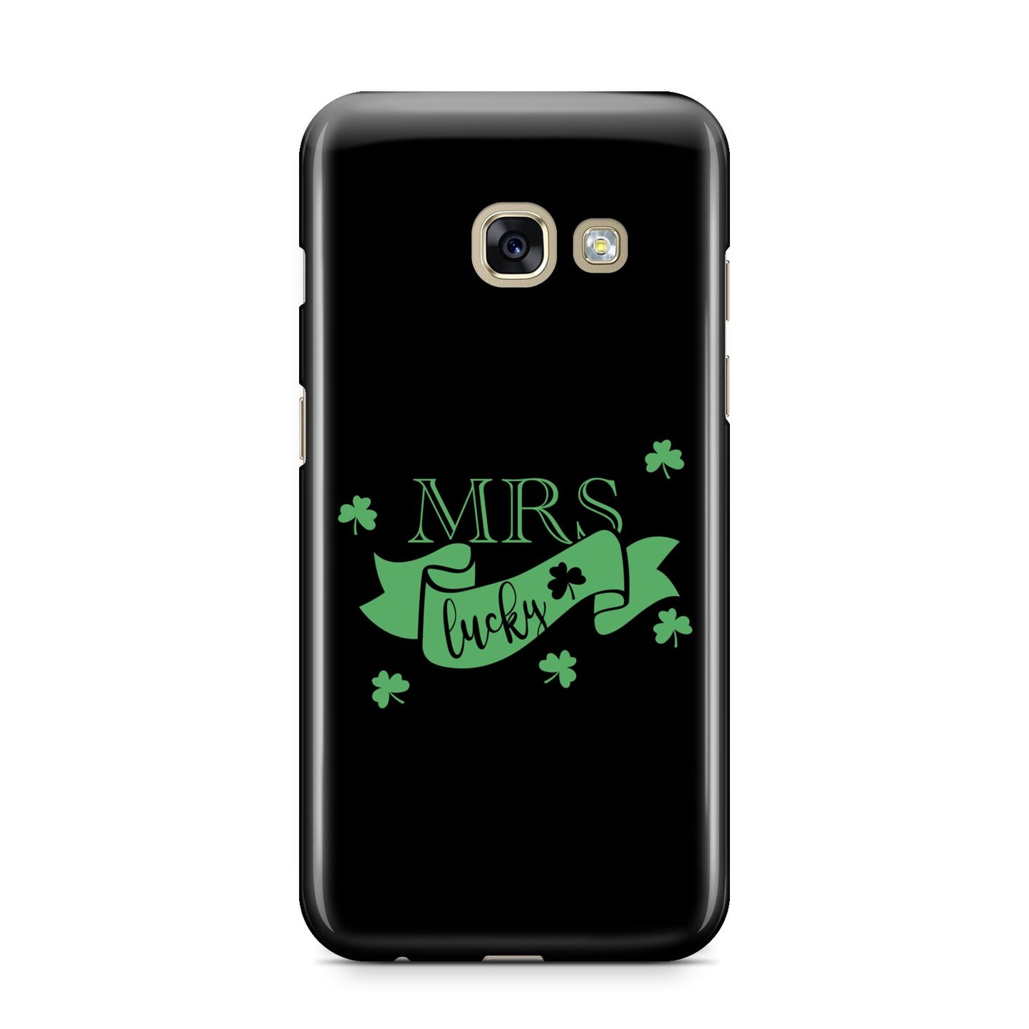 Mrs Lucky Samsung Galaxy A3 2017 Case on gold phone