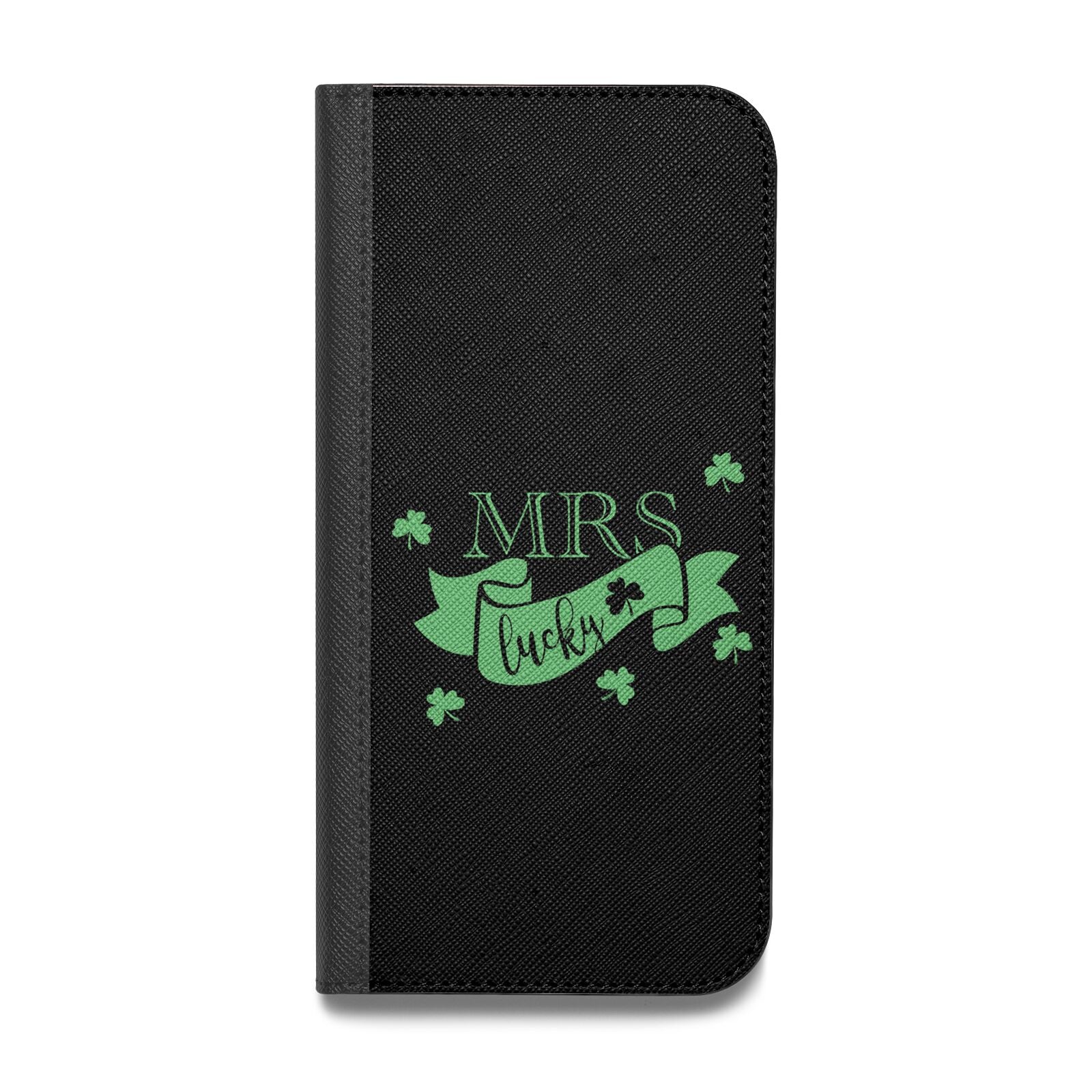 Mrs Lucky Vegan Leather Flip iPhone Case