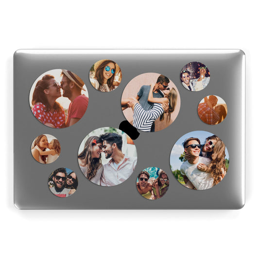 Multi Circular Photo Collage Upload Apple MacBook Case