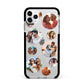 Multi Circular Photo Collage Upload Apple iPhone 11 Pro Max in Silver with Black Impact Case