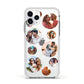 Multi Circular Photo Collage Upload Apple iPhone 11 Pro in Silver with White Impact Case